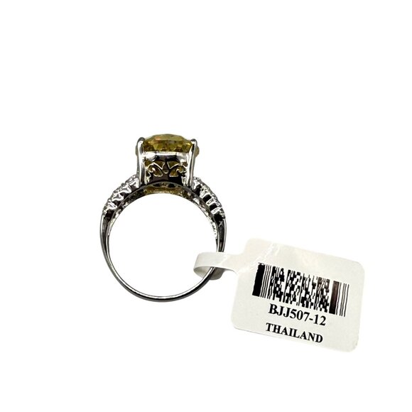 Bella Luce 12.53Ct Canary Yellow Diamond Simulant Rhodium Over Sterling Silver R - Picture 6 of 8